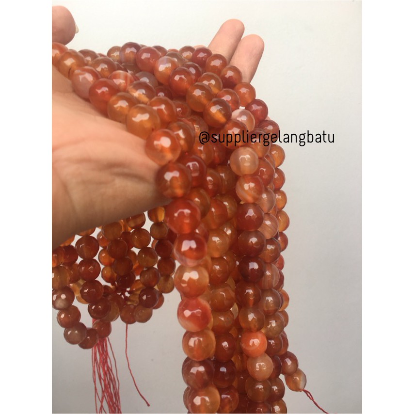 batu beads CUTTING 12mm orange carnelian faceted agate oren aksesoris fashionita wanita pria craft