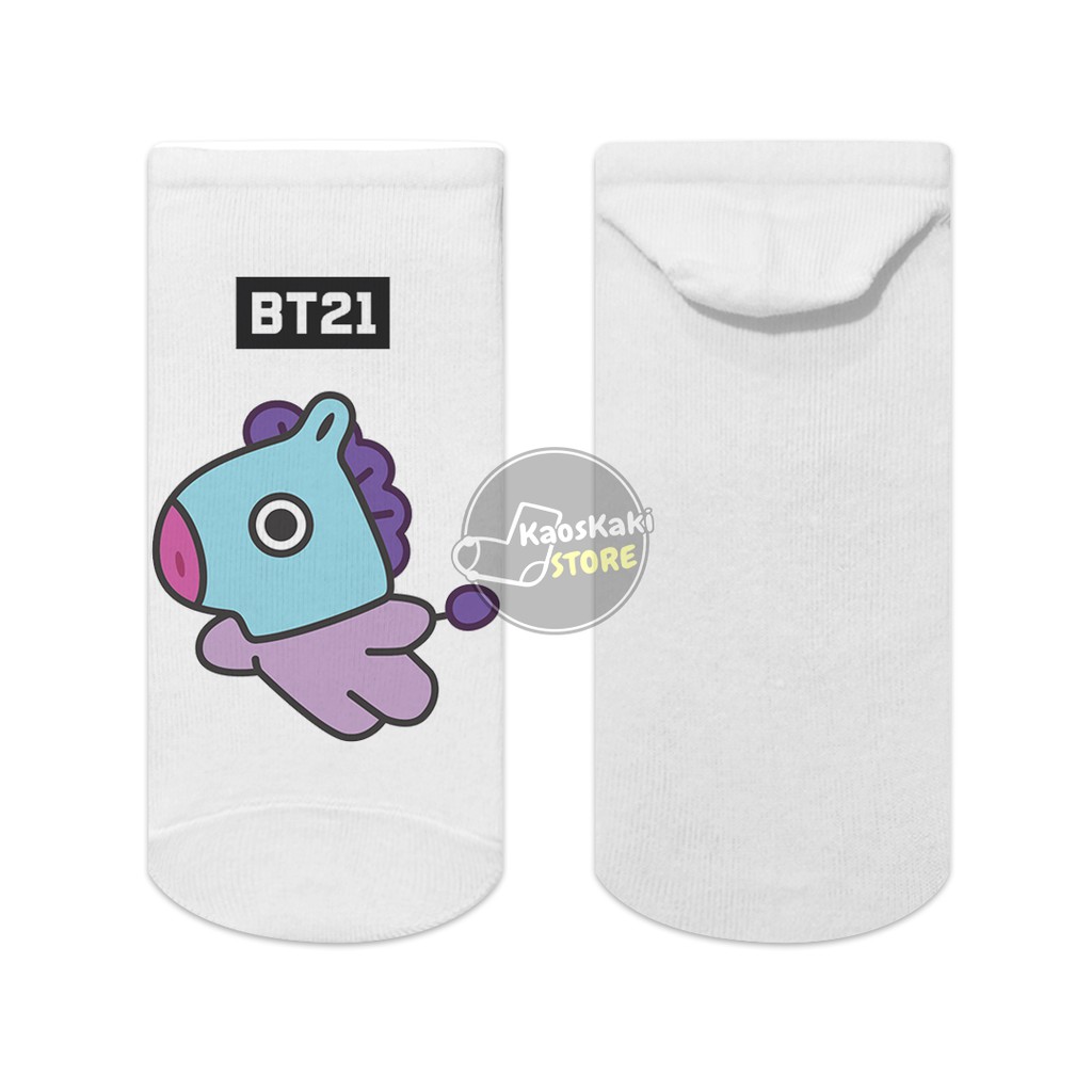 Kaos Kaki Pendek/BT21 Ankle Low socks motif BT21 KAOSKAKI BT21 MURAH KAOSKAKI BTS MALANG-Mang