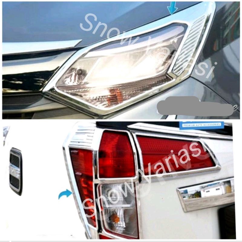 SIGRA 2019 2020 2021 PAKET GARNISH DEPAN BELAKANG LAMPU OUTER HANDLE TANK COVER LIST LIS LAMPU CHROME