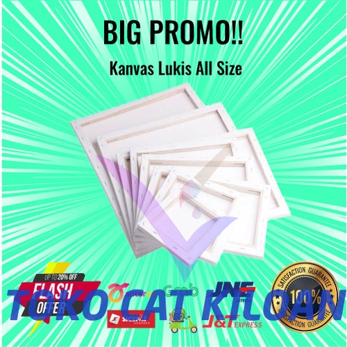 

Kanvas Lukis STRETCHED - Medium TERMURAH UNIVERSAL PRIMED COTTON CANVAS