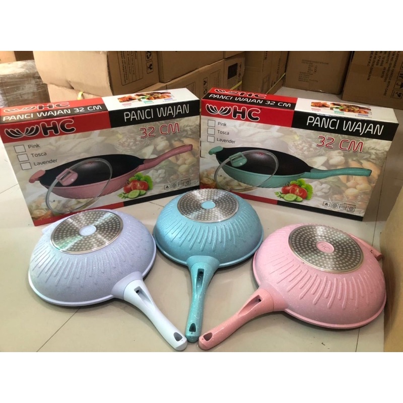 PANCI PENGGORENGAN HC WOK PAN WAJAN KOREA ANTI LENGKET 32CM
