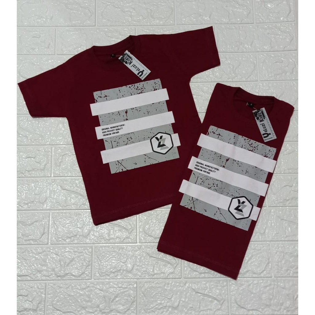 Kaos Baju anak distro oblong marun yeluzi