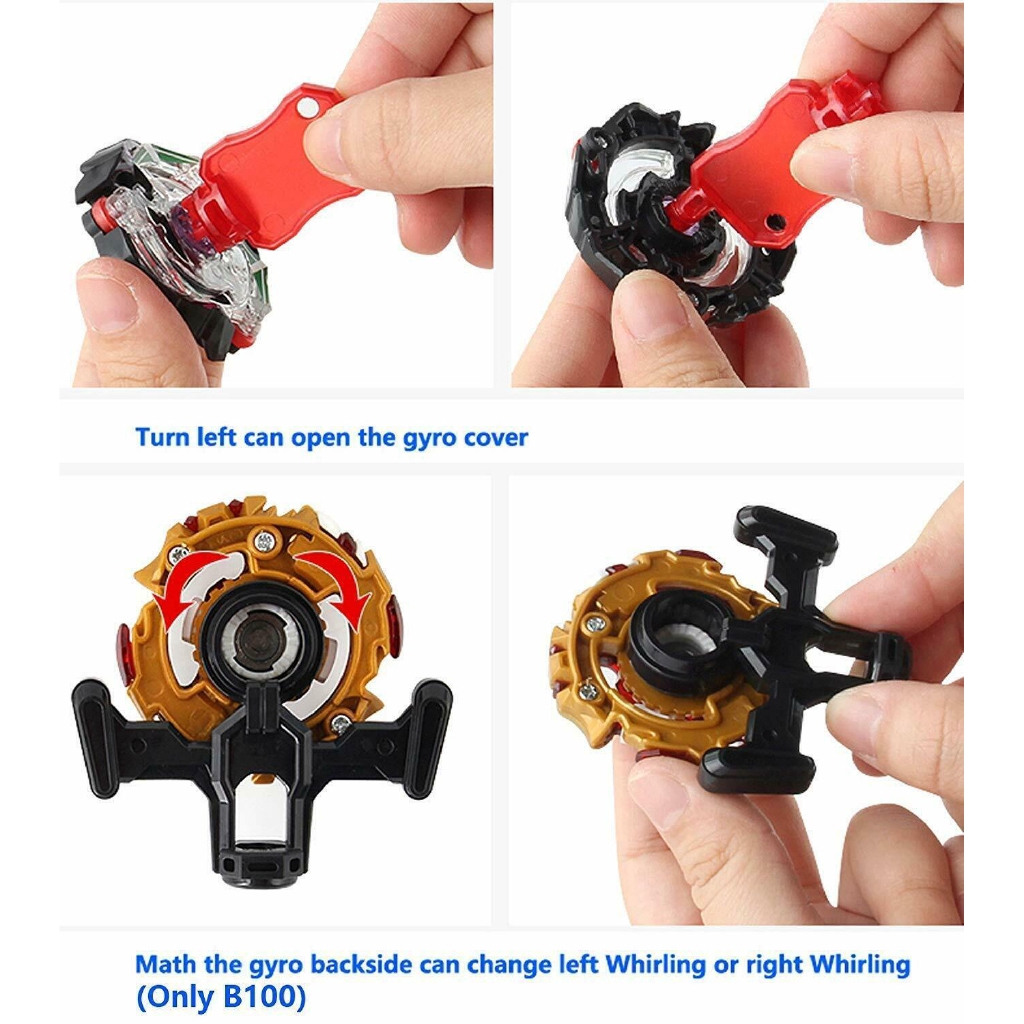 4Pcs Set Launcher Beyblade Burst Bayblade Burst 4D Bahan Metal untuk Hadiah