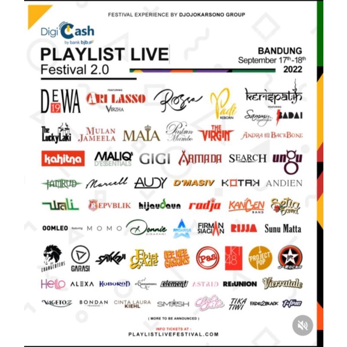 Tiket Playlist Live Festival 2 Day Pass