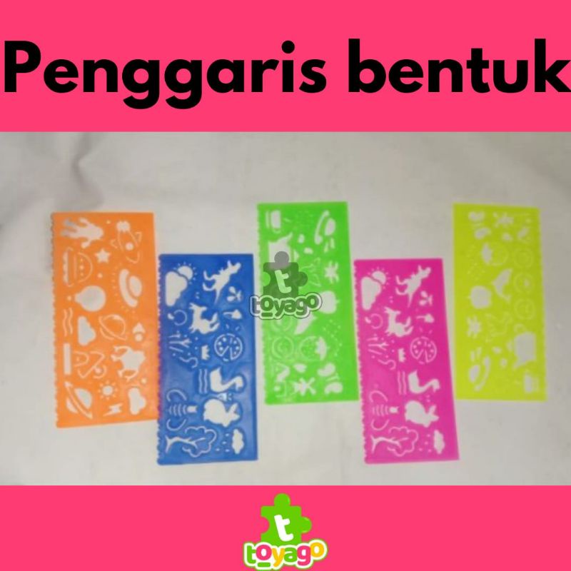 Penggaris Cetakan Karakter 25 pcs Grosir Murah