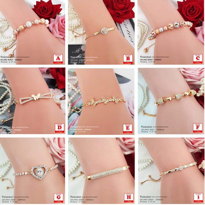 "GTO.27Jn22ᵀ" GR 005 GESER Gelang Serut Murah Gelang Fleksibel Besar Kecil Bisa Untuk Semua Ukuran P