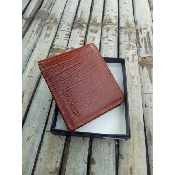 dompet kulit asli sapi motif kayu tan kulit Magetan