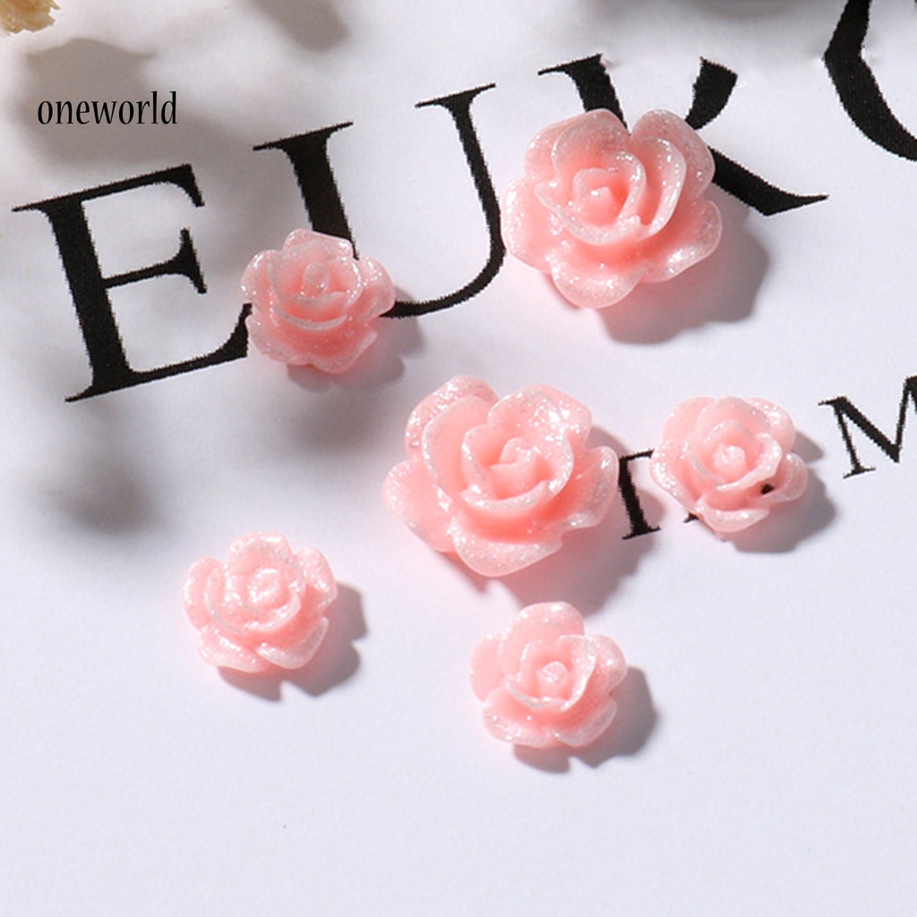 Ord 100Pcs / Set Ornamen Bunga Camellia 3D Bahan Resin Untuk Dekorasi Nail Art Wanita