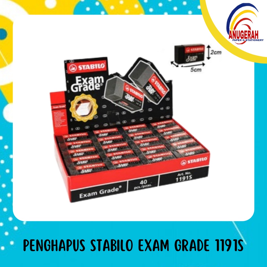 

STABILO EXAM GRADE 1191S PENGHAPUS PENSIL 2B (PCS)