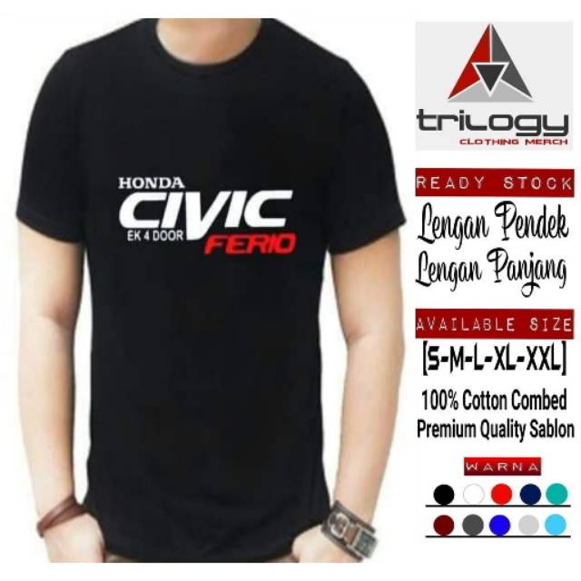 KAOS SABLON HONDA CIVIC EK 4 DOOR FERIO SABLON PU