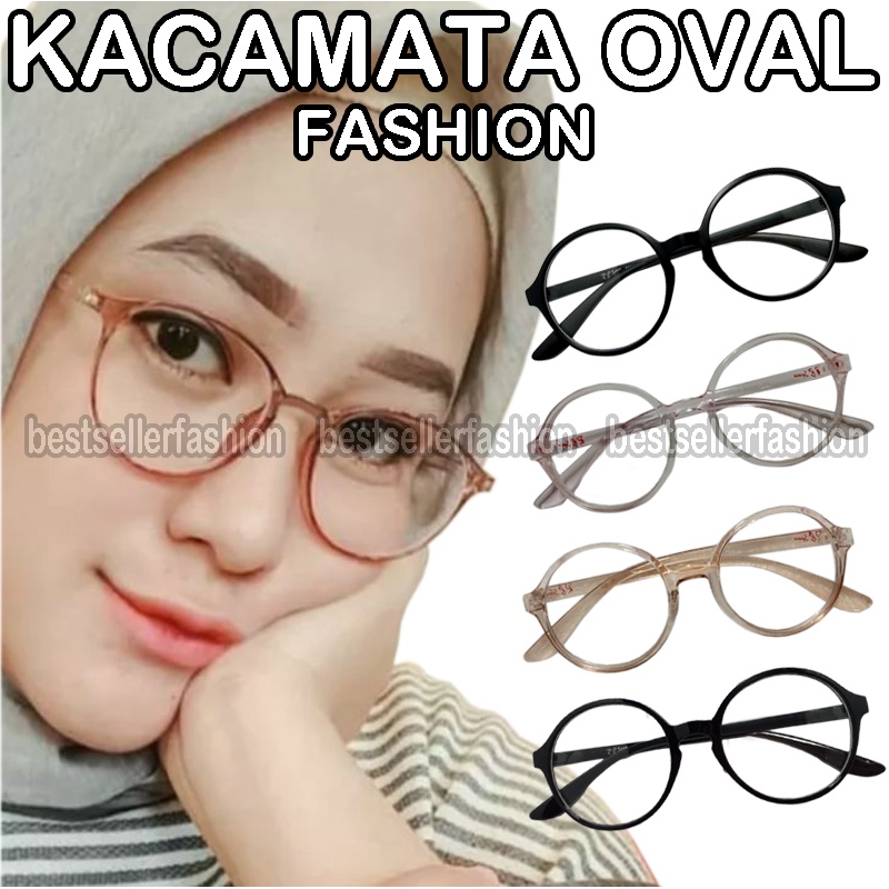 Kacamata Bulat Bundar Gaya Retro Classic Untuk Pria Wanita Kacamata Fashion Transparan Round Eyeglasses Unisex Kacamata Gaya Wanita Remaja Kacamata Normal Termurah