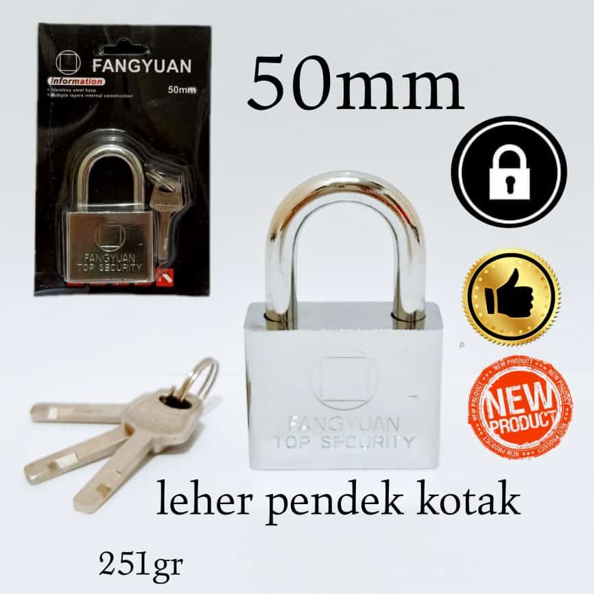 GEMBOK 50MM LEHER PENDEK MURAH KUNCI GEMBOK