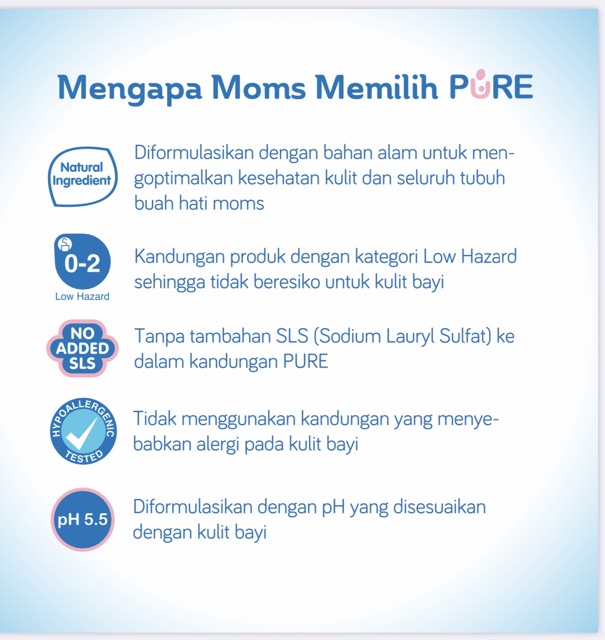 Pure Baby Wash Pump 230ml / Sabun Mandi Bayi Dengan Botol Pump