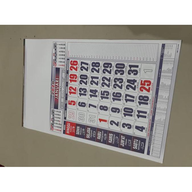 

Kalender dinding 2020-32cm x 48cm