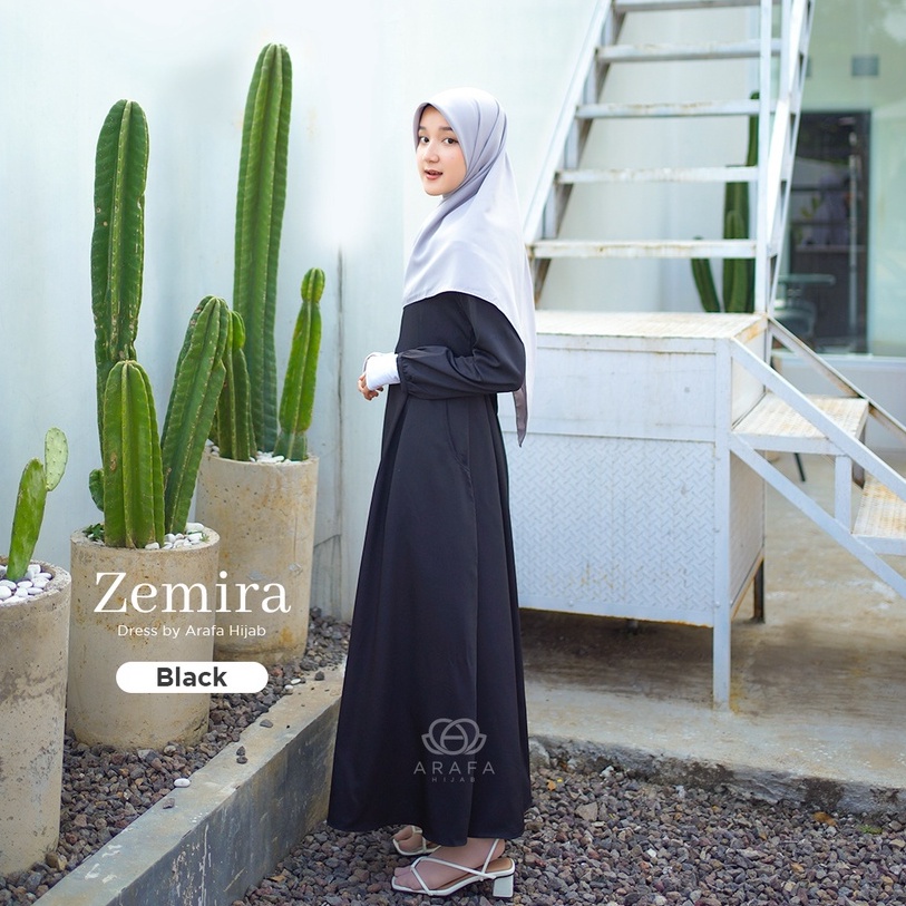 ZEMIRA DRESS BY ARAFA HIJAB - GAMIS ARAFA HIJAB - GAMIS MURAH - GAMIS POLOS