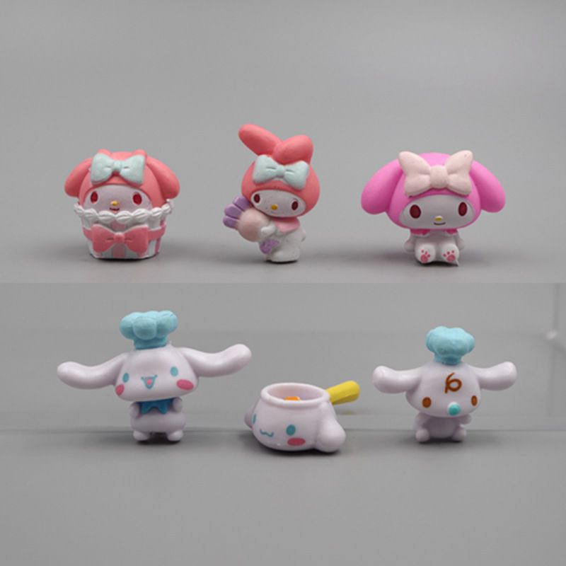 Ready Stock !!! Kuromi My Melody Figure Little Devil Doll Handmade Cute DIY Accessories Decoration