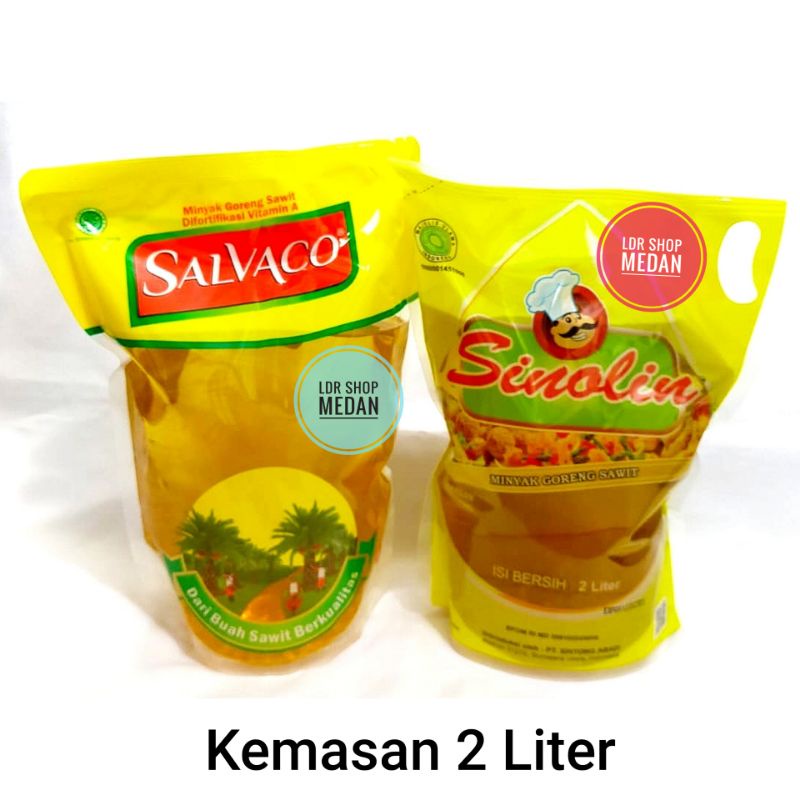 [KHUSUS Gosend/ Grab] Minyak Goreng SALVACO / SINOLIN Refill 2 L