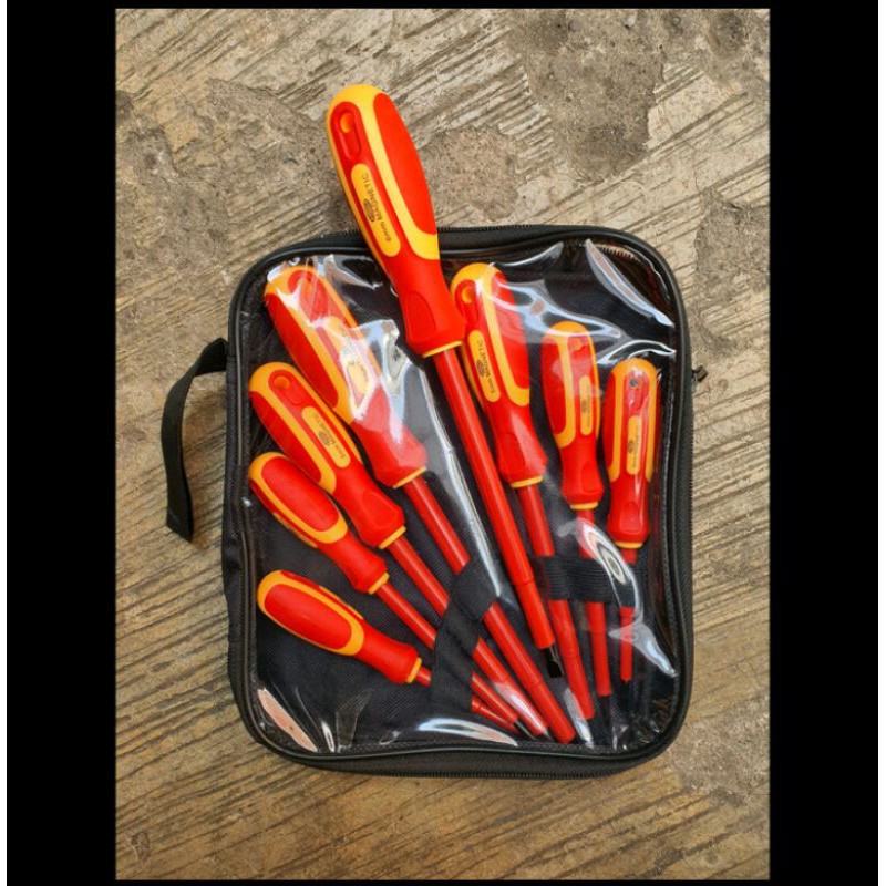 obeng listrik 1000 Volt 8 pcs