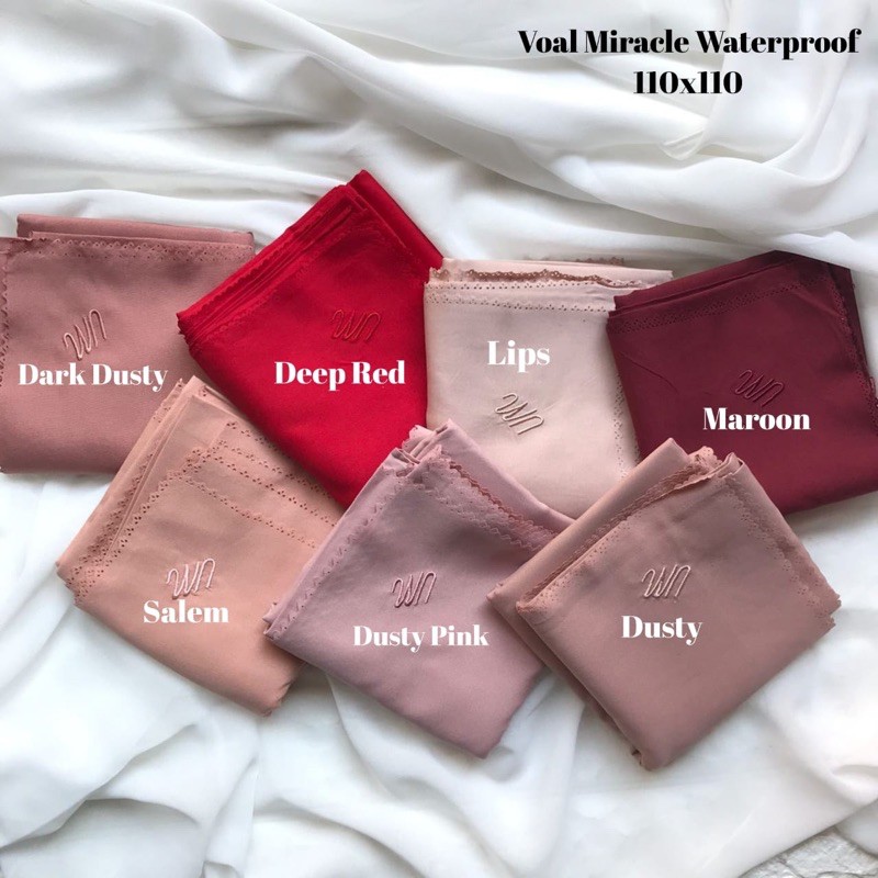 [BISA COD] VOAL MIRACLE WATERPROOF UMAMA SCARF / HIJAB JILBAB SEGIEMPAT VOAL MIRACLE WATERPLASH