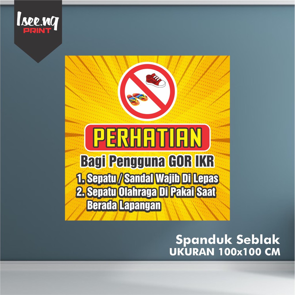 Jual Banner Spanduk Perhatian 1x1 M Indonesia|Shopee Indonesia