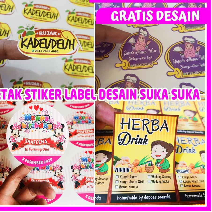 

PROMO 11.11 (bhn-597) CETAK STIKER LABEL KEMASAN A3 VINYL + CUTTING (Kotak, Bulat, Oval, Custom)