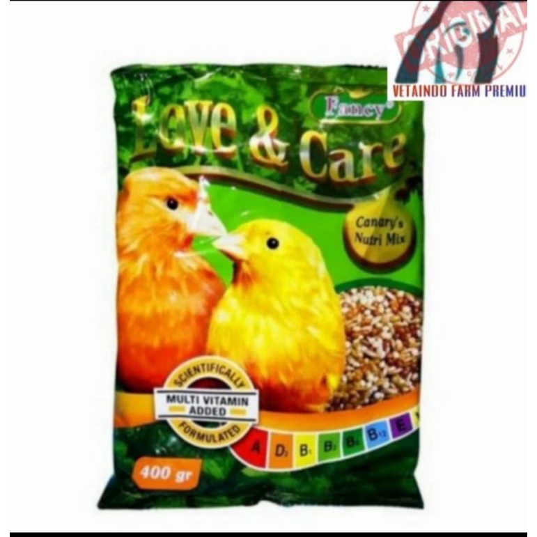 FANCY LOVE &amp; CARE PAKAN MAKANAN KENARI SET CANARY SEED NUTRIMIX