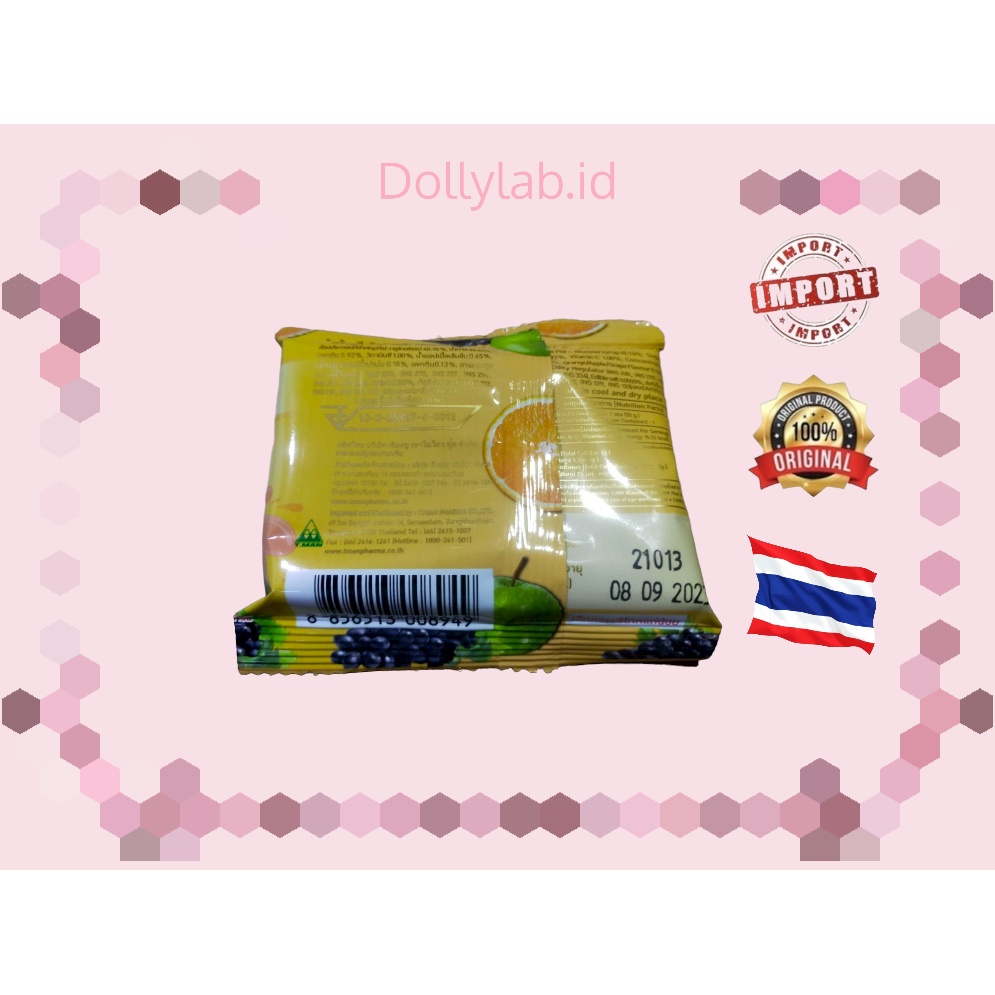 Permen Vitamin C Anak Multi Fruit YELLOW 100% Original Thailand