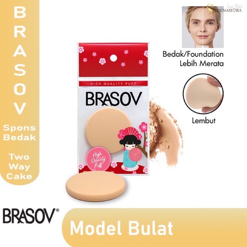 BRASOV SPONS PUFF TWO WAY CAKE BULAT &amp; KOTAK