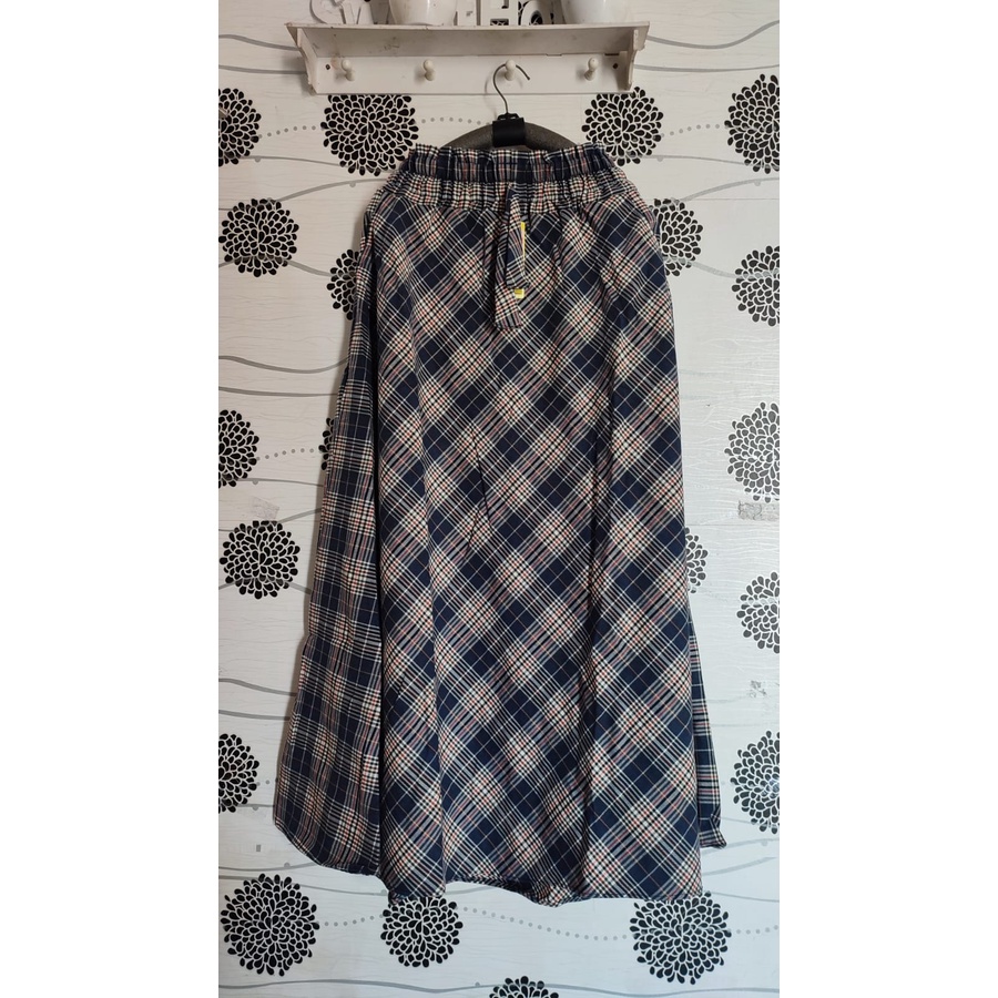 ROK FLANEL IMPORT PANJANG/ROK TARTAN/ROK KOTAK PAYUNG-Z