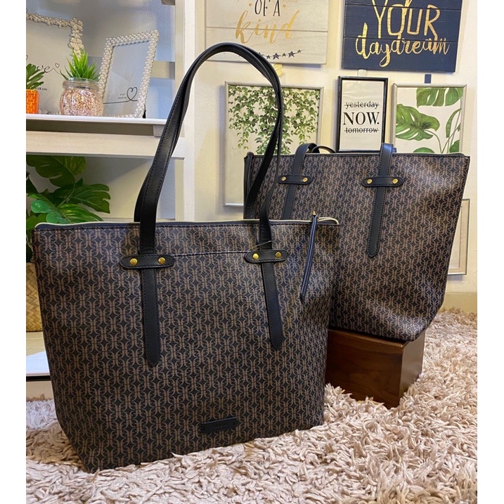 Fossil Felicity Tote Black Brown