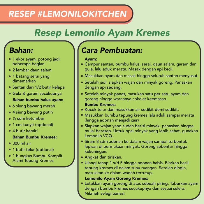 

Fe0Ggg Lemonilo Bumbu Komplit Alami Tepung Kremes 104 Gr 75djbfv