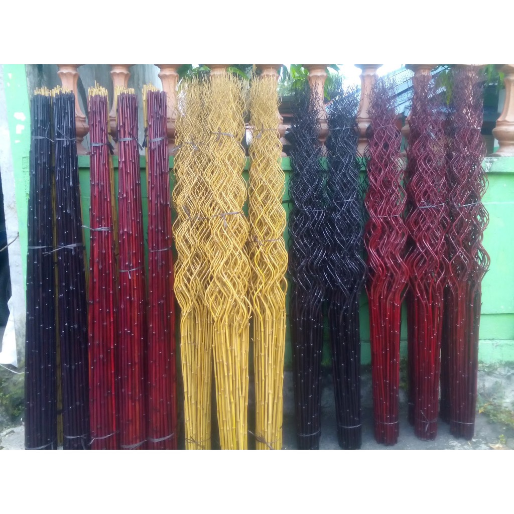 SATU BATANG Kerajinan Bambu Ulir Polos