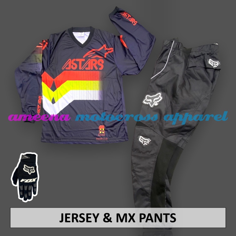 Jerseyset - Jersey set Trail - Jersey &amp; Celana Motocross - Jersey Trabas - Jersey Stelan MX Cross - Satu Set Jersey &amp; Celana - Jersey Lokal - Celana Cordura -  ASCT0301-F41