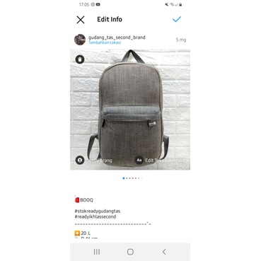 TAS RANSEL SECOND BRAND BOOQ