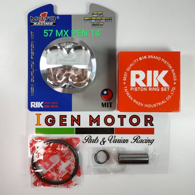 Piston 57 mm MX Pen 14 Double Ring MOTO 1