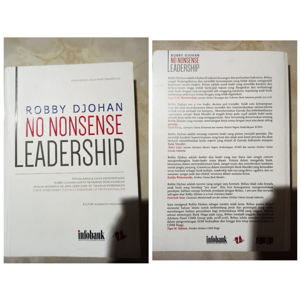 Buku Robby Dohan No Nonsense Leadership Kepemimpinan di BUMN dan Swasta