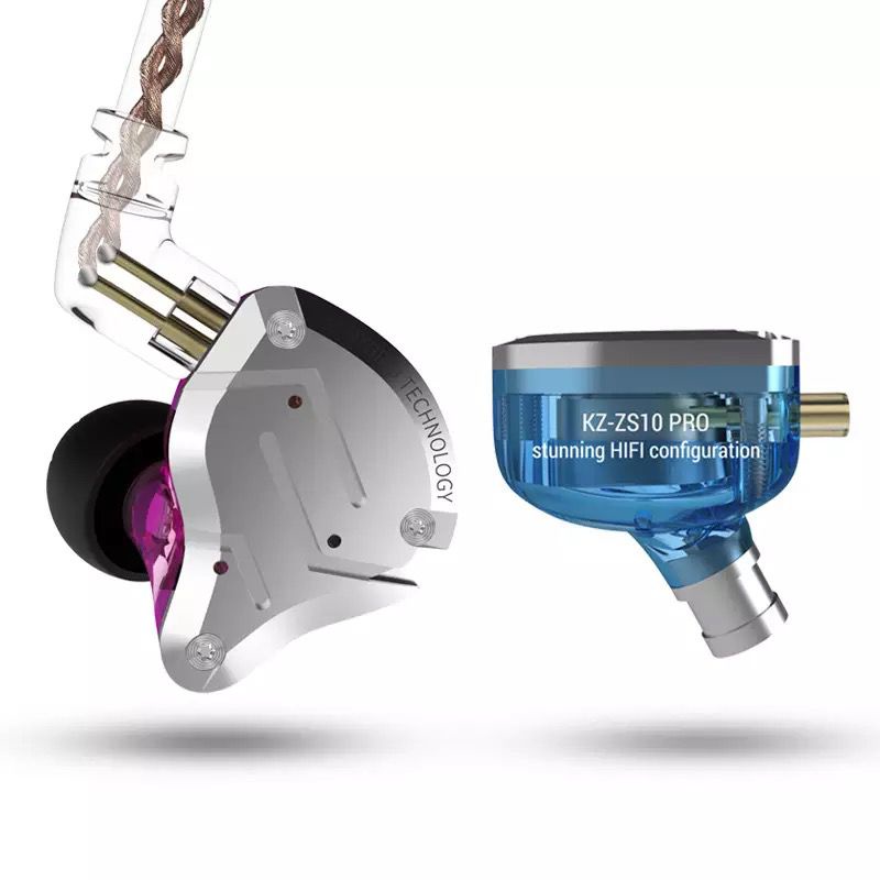 Earphone Knowledge Zenith KZ - ZS10 pro Hybrid IEM 4DD+1BA