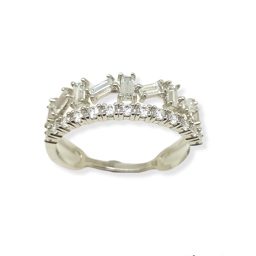Cincin Sandra Dewi whitegold Baguette Fancy RI210499 18K 755 SDW