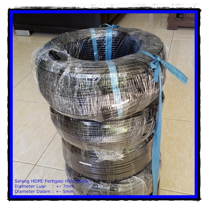 50 Meter Selang 7MM 4x6.5mm 1 Rol - Selang Pe 7 Mm 1 Roll 50M Hose Hidroponic Hydroponic Fertigasi Air