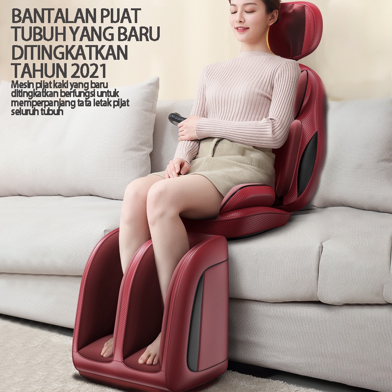 XUTI Kursi Pijat Multi-fungsional Leher Dan Bahu Tulang Belakang Pijat Sofa Bantal Pijat Kaki Diperpanjang