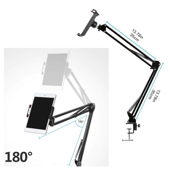 OVERHEAD VIDEO STAND BOOM ARM HOLDER TABLET HP JEPIT MEJA FLAY LAY D9T