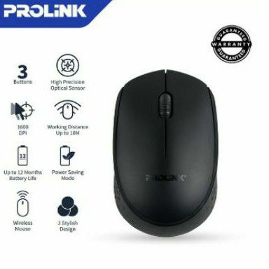 Mouse Wireless PROLiNK PMW5008 3 Button 1600 DPI