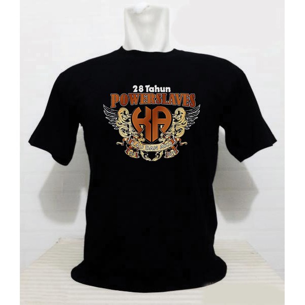 KAOS BAJU DISTRO POWERSLAVES TSHIRT MUSIK ROCK POWER SLAVES 13