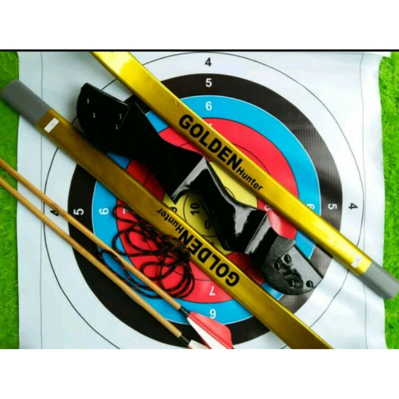 Satu Set Busur Panah Golden Hunter