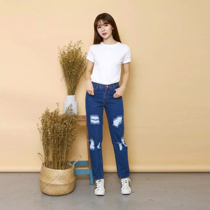 FREE BELT// CELANA BOYFRIEND SOBEK DIVARY// BOYFRIEND JEANS WANITA VIRAL// CELANA JEANS SOBEK