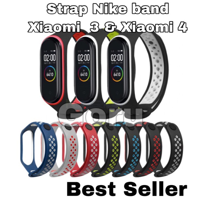 Strap xiaomi mi band 3 miband 4 tali Nike sport rubber m4