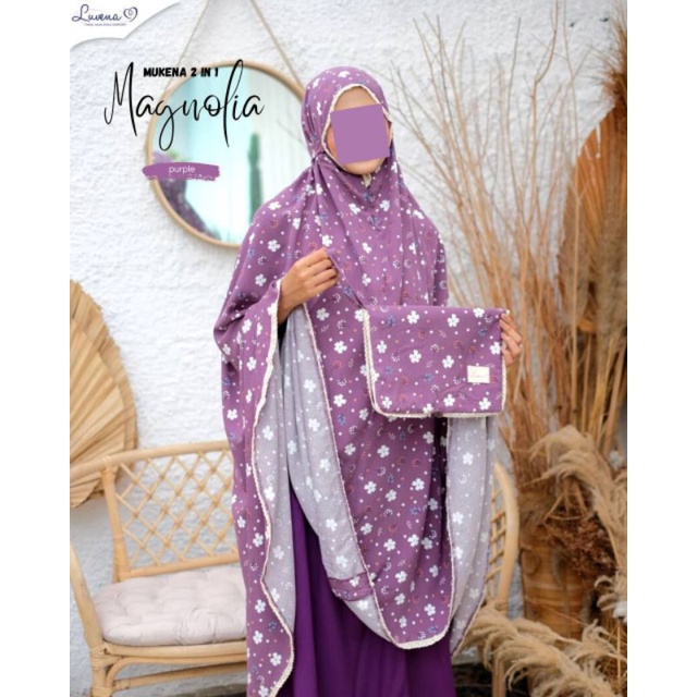 TERBARU mukena 2in1 Magnolia | By Luvena ORI | Mukena Rayon valencia | Mukena jilbab