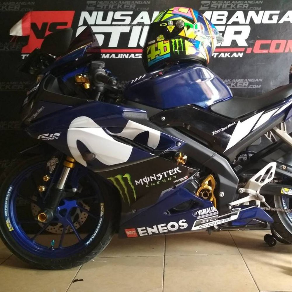 Decal Motor Sticker Motor Yamaha R15 V3 Movistar 2018 Termurah