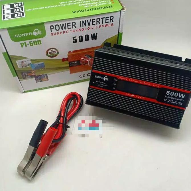 Power Inverter Digital 500W Sunpro PI-500 Inverter 500 Watt