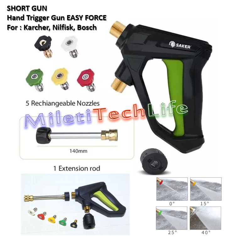 Short Gun Premium untuk Mesin Karcher Nilfisk Bosc Hand Trigger Gun EasyForce